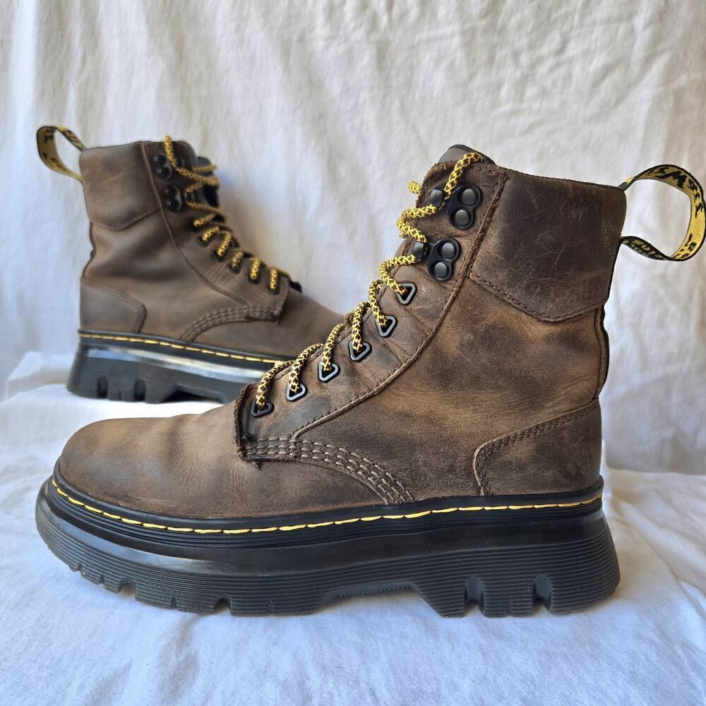 Dr Martens Tarik Brown Crazy Horse Leather Platform Boots Size Men's 7/Women's 8